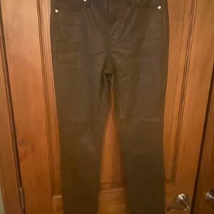 White House Black Market Brown Leather Pants Size 0 Skinny